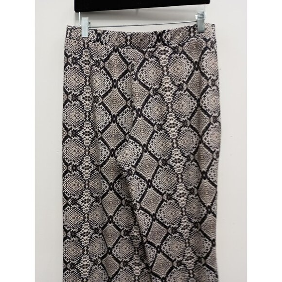 Boston Proper Womens Wide Leg Pants Size Large Brown Animal Print BOHO Vacation - Picture 4 of 9